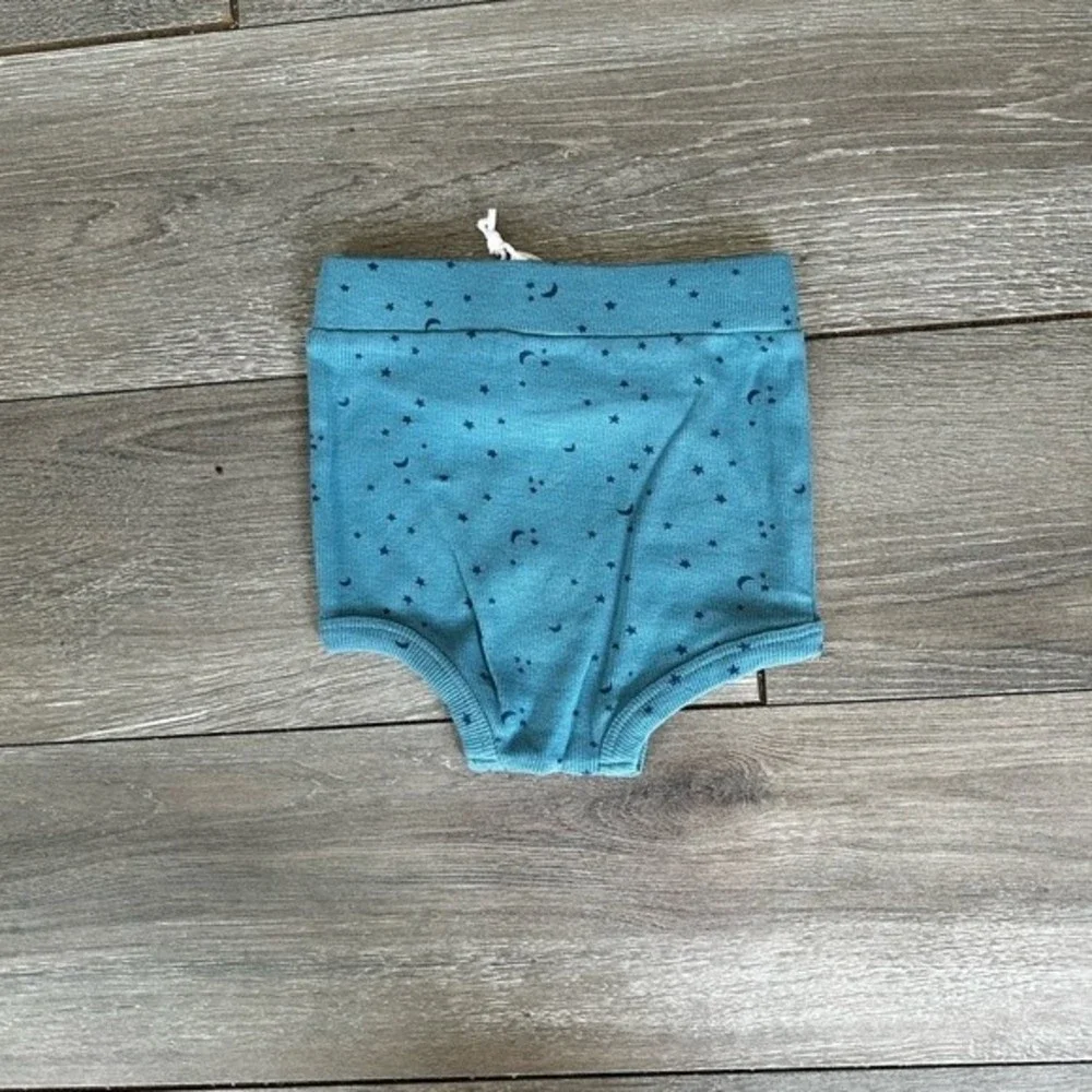 NWT Blue Kate Quinn Ribbed Retro Bloomer With Stars